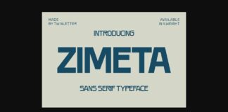 Zimeta Font Poster 1