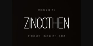 Zincothen Font Poster 1