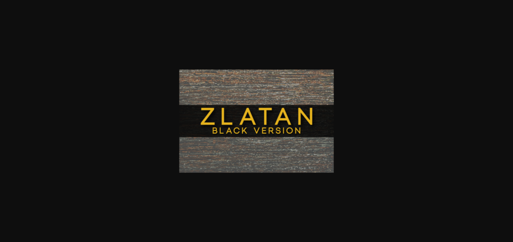 Zlatan Black Font Poster 3