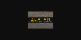 Zlatan Extra Black Font Poster 1