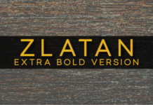 Zlatan Extra-Bold Font