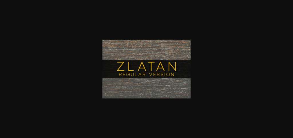 Zlatan Font Poster 3