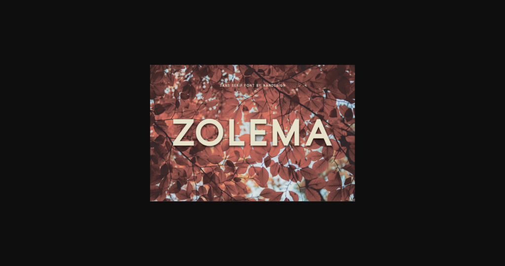 Zolema Font Poster 3