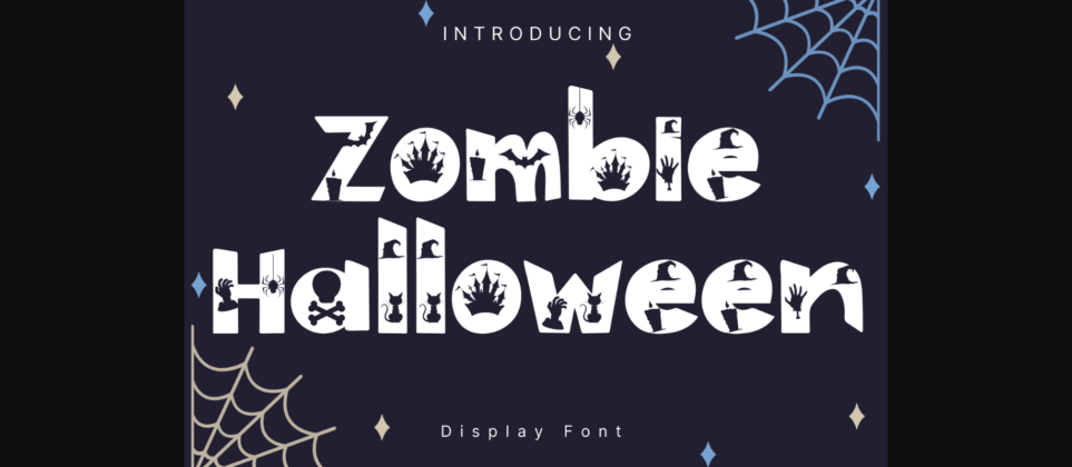 Zombie Halloween Font Poster 3