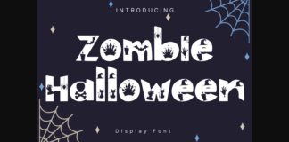 Zombie Halloween Font Poster 1