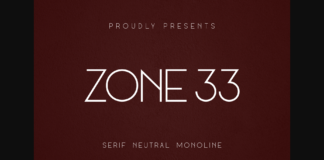 Zone 33 Font Poster 1