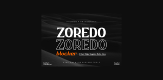 Zoredo Blocker Font Poster 1