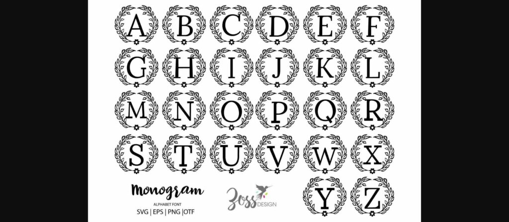 Zoss Monogram Font Poster 1