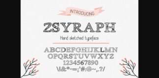 Zsyraph Font Poster 1