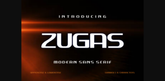 Zugas Font Poster 1