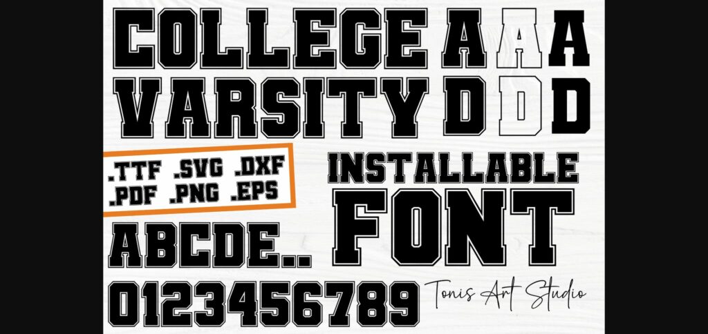 Ab College Outline Font Poster 3