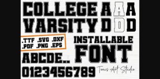 Ab College Outline Font Poster 1