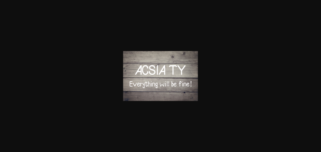 Acsia Tu Font Poster 4