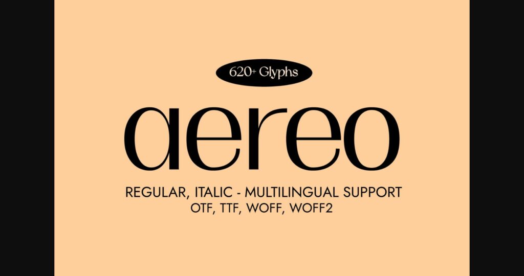 Aereo Font Poster 3