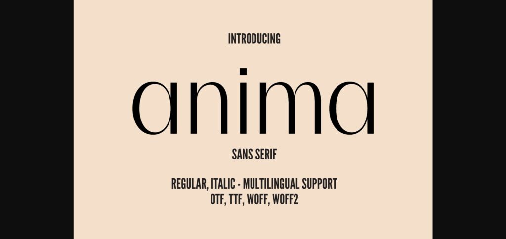 Anima Font Poster 3