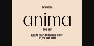 Anima Font Poster 1