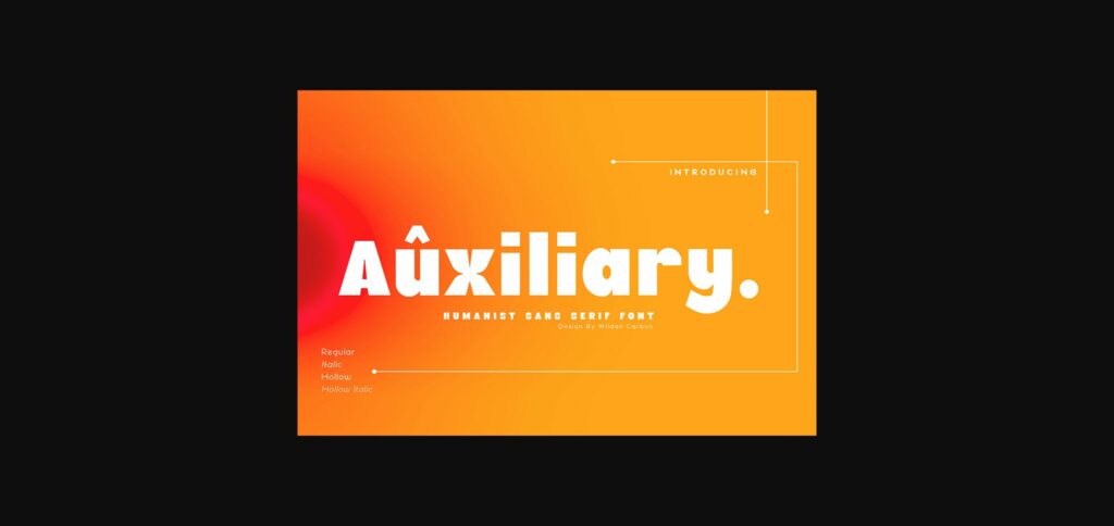 Auxiliary Font Poster 3