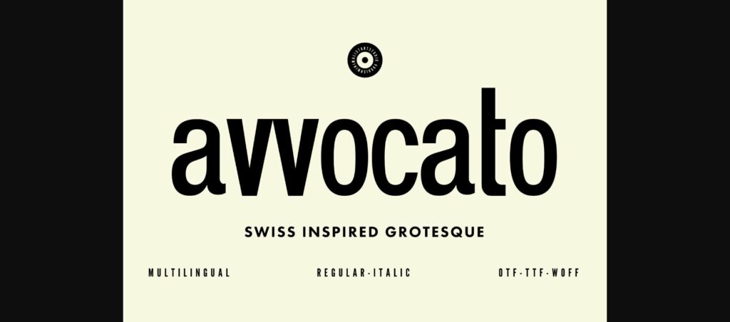 Avvocato Font Poster 3