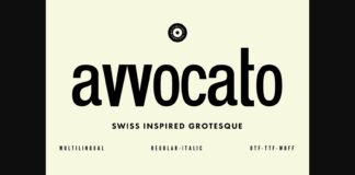 Avvocato Font Poster 1