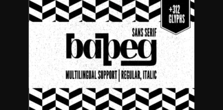 Bapeg Font Poster 1