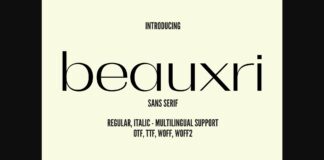 Beauxri Font Poster 1