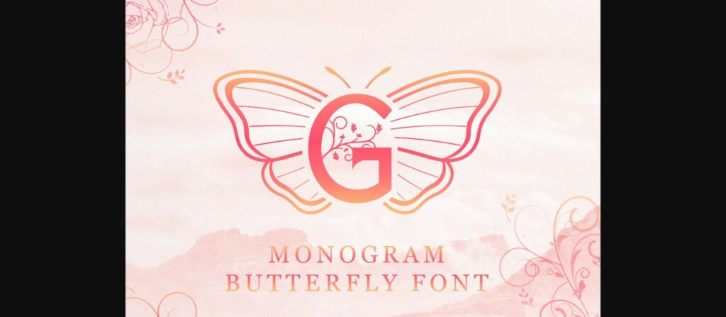 Butterfly Monogram Font Poster 1