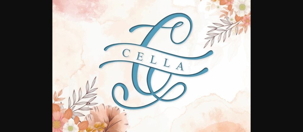 Cella Monogram Font Poster 3