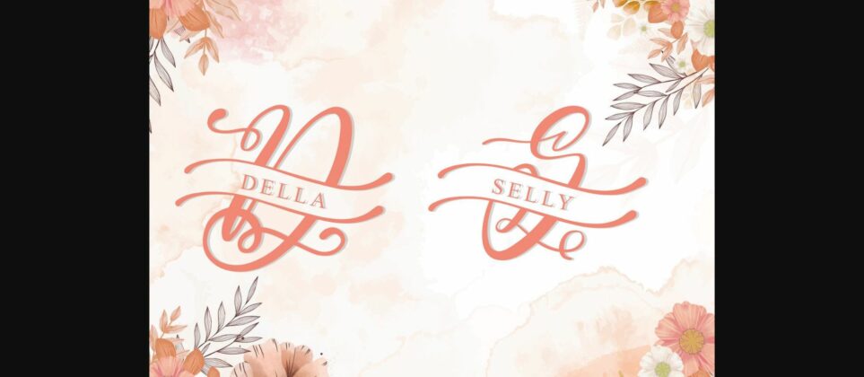 Cella Monogram Font Poster 4