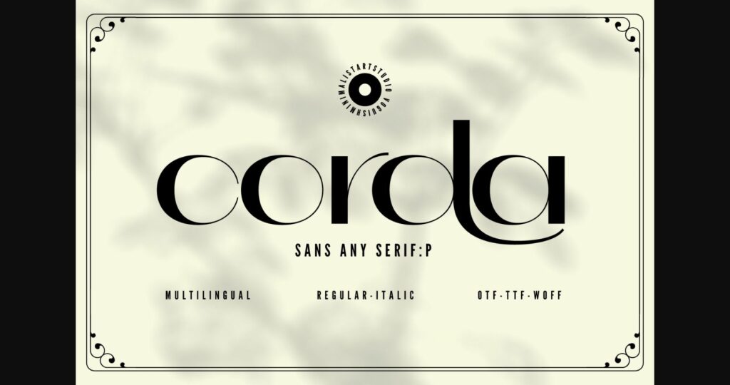 Corda Font Poster 3