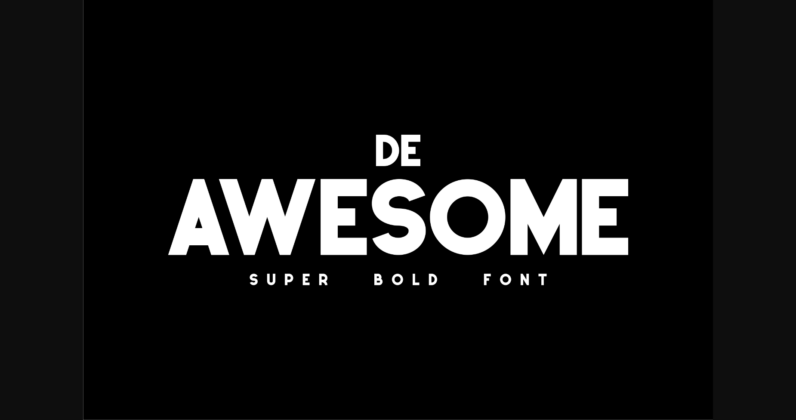 De Awesome Font Poster 3