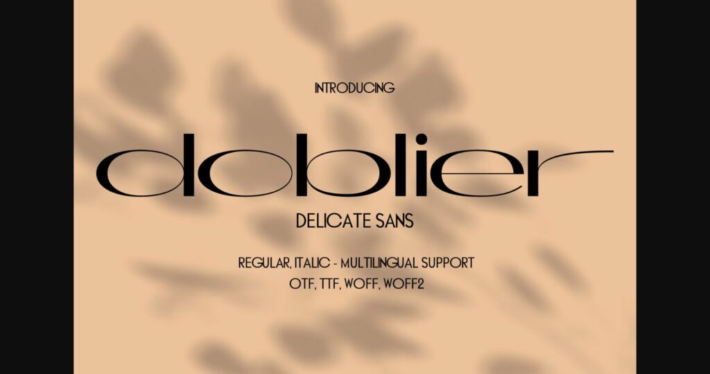 Doblier Font Poster 3