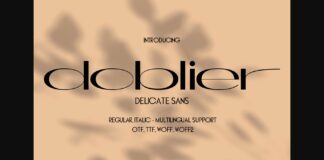 Doblier Font Poster 1