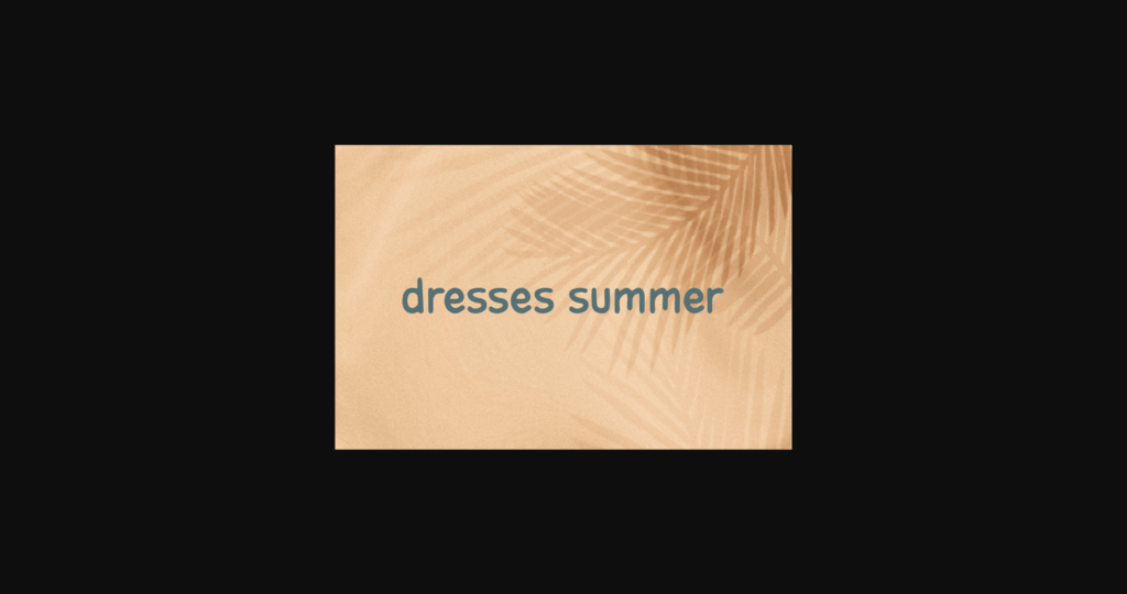 Dresses Summer Font Poster 3