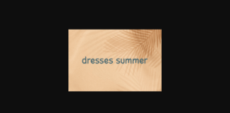 Dresses Summer Font Poster 1