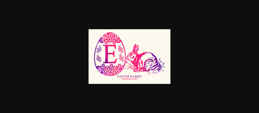 Easter Rabbit Font Poster 1