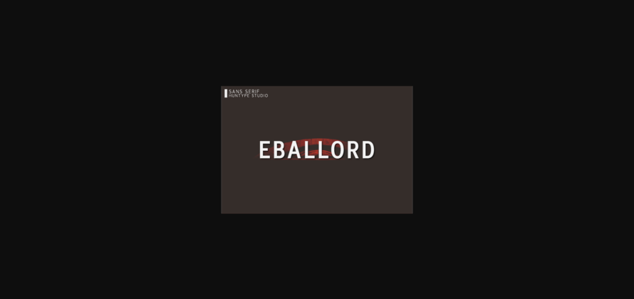 Eballord Font Poster 3