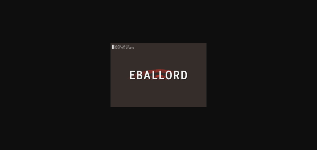 Eballord Font Poster 1