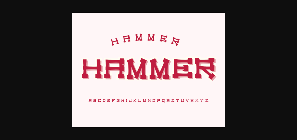 Hammer Font Poster 3