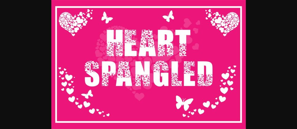 Heart Spangled Font Poster 3