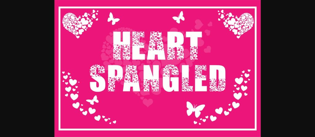 Heart Spangled Font Poster 1