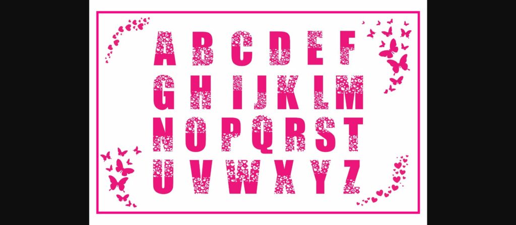 Heart Spangled Font Poster 4