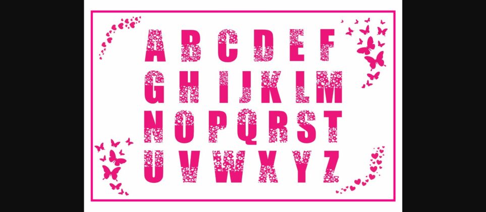 Heart Spangled Font Poster 4