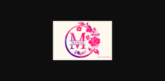 Mawar Monogram Font Poster 1