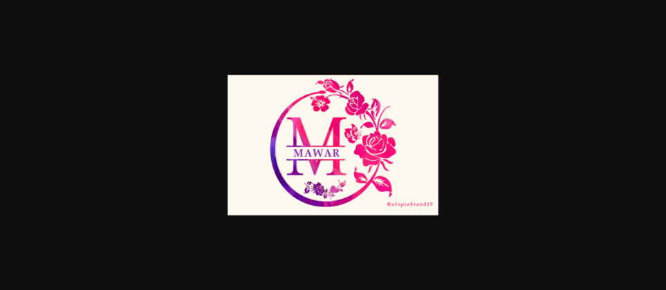 Mawar Monogram Font Poster 1