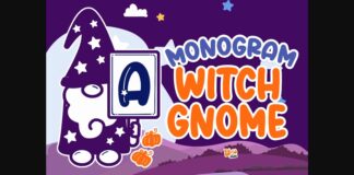 Monogram Witch Gnome Font Poster 1