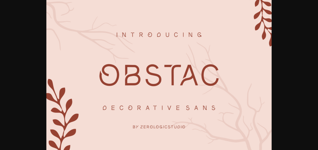 Obstac Font Poster 3