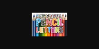 Pencil Letters Font Poster 1