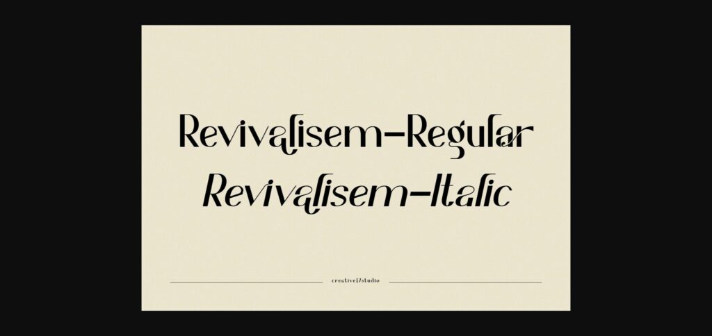 Revivalisem Font Poster 2