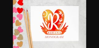 Rihana Monogram Font Poster 1