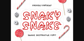 Snaky Snake Font Poster 1